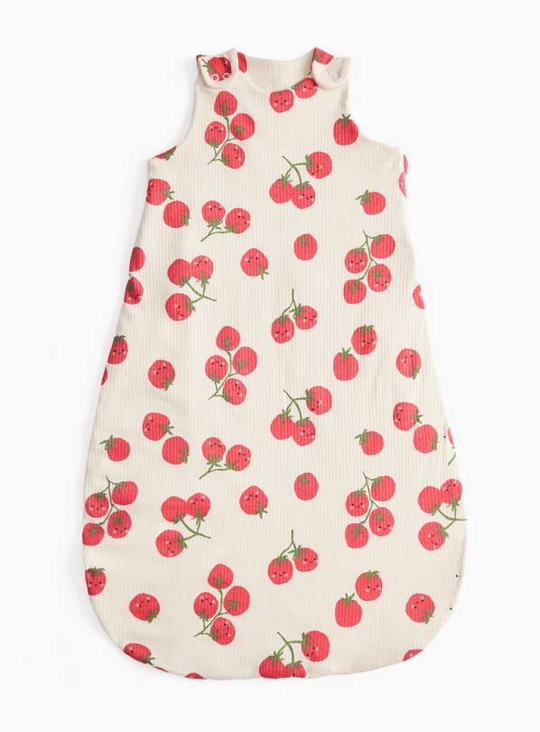 White Tomato Print 1.5 Tog Sleeping Bag 6-12 months